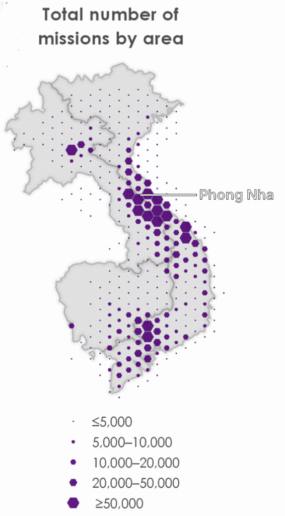 Bombs Missions in Vietnam